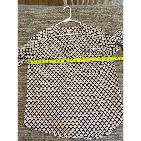 Merona Flowy & LIght Weigth Geometric Print Long Sleeve Tunic Top Size XXL - Picture 4 of 6